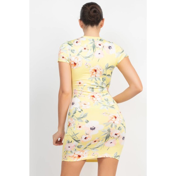 💥Floral Print Summer T-Shirt Dress - Picture 9 of 11